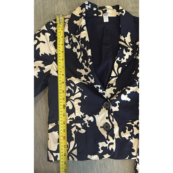 Old Navy Womens Crop Navy Blazer Jacket Size S Preppy Nautical Old Money Yacht - Picture 8 of 9